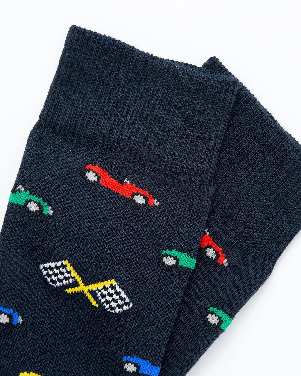 Medias Algodón Estampado Carros Formula 1 - Fondo Azul